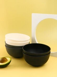 1/3/6 件可重复使用圆形 PP 材质碗，适用于餐厅自助餐、野餐、露营、房车、家庭聚会、厨房、圣诞礼物 - 三色裝 - 查看 3