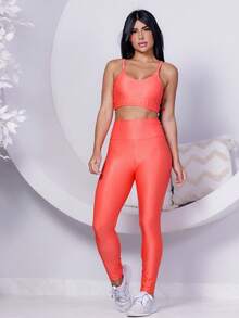 Women Sports Sets - Orange - View 4