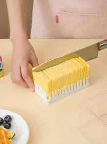 1 Miếng Bơ Đồ dùng để cắt Thùng đựng hàng Với Chống bụi Che phủ , Đối với Tủ lạnh Cheese & Bơ & Cheese Lưu trữ Tổ chức Hộp , Dụng cụ làm bánh - trắng - Xem 2