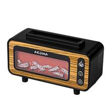 Fireplace Flame Diffuser Aromatherapy Silent Essential Oil Diffuser With Colorful Atmosphere Lamp 230ml Water Tank Capacity Aroma Diffuser For Home Bedroom Office - Wood Grain - View 1