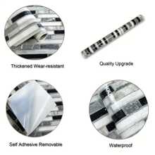 1 Roll Removable Marble Pattern Wallpaper, PVC Vinyl Waterproof Sticker For Kitchen Countertop, Decor - Multicolor - View 8