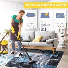 HOMCOM Blue Geometric Rug, Modern Area Rugs Large Carpet For Living Room, Bedroom, Dining Room, 160x230 Cm - Blue - View 2