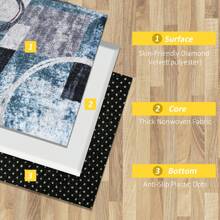 HOMCOM Blue Geometric Rug, Modern Area Rugs Large Carpet For Living Room, Bedroom, Dining Room, 160x230 Cm - Blue - View 7