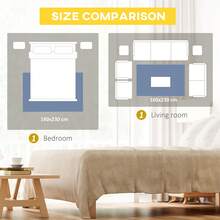 HOMCOM Blue Geometric Rug, Modern Area Rugs Large Carpet For Living Room, Bedroom, Dining Room, 160x230 Cm - Blue - View 3