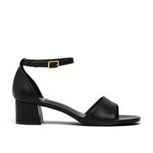 Sandalias de Dama Tacon Zapotos Bajo Mujer Fiesta Moda Comfort Weide - Negro - Ver 3