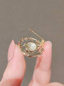 1pc Cute Earth Moon Star Brooch Blue Planet Anti Stray Pin Coat Scarf Brooches - Multicolor - View 3