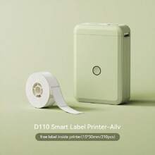 Niimbot D110 標籤機帶膠帶便攜式標籤印表機可充電小型手持貼紙迷你智慧貼標機適用於手機無墨易於使用 - 綠色 - 查看 1