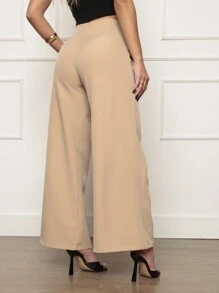 Women Pants - 駝色 - 查看 4