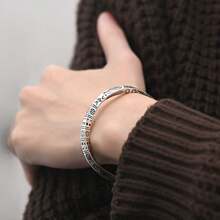 Viking Style Totem Mobius Bracelet Mobius Bracelet Elegant Simple Design Bohemian Style Bracelet Open Bangle Bracelet Minimalist Hand Jewelry  For Men Women