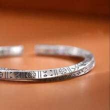 Viking Style Totem Mobius Bracelet Mobius Bracelet Elegant Simple Design Bohemian Style Bracelet Open Bangle Bracelet Minimalist Hand Jewelry  For Men Women
