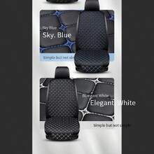 1 Miếng chất liệu da PU Đệm ghế Ô tô , Chỗ ngồi đơn Cái đệm Không có Chỗ dựa lưng , Bốn Thoáng khí Thiết kế thêu Đối với Sedan , SUV - đen đỏ - Xem 8