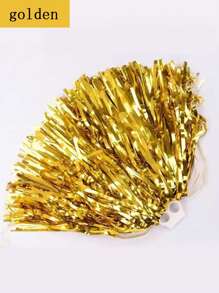 1pc Plain Silk Encryption Pompom Cheerleader Handheld Flower For School Sports Events