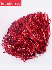 1pc Plain Silk Encryption Pompom Cheerleader Handheld Flower For School Sports Events