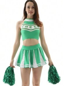 1pc Plain Silk Encryption Pompom Cheerleader Handheld Flower For School Sports Events