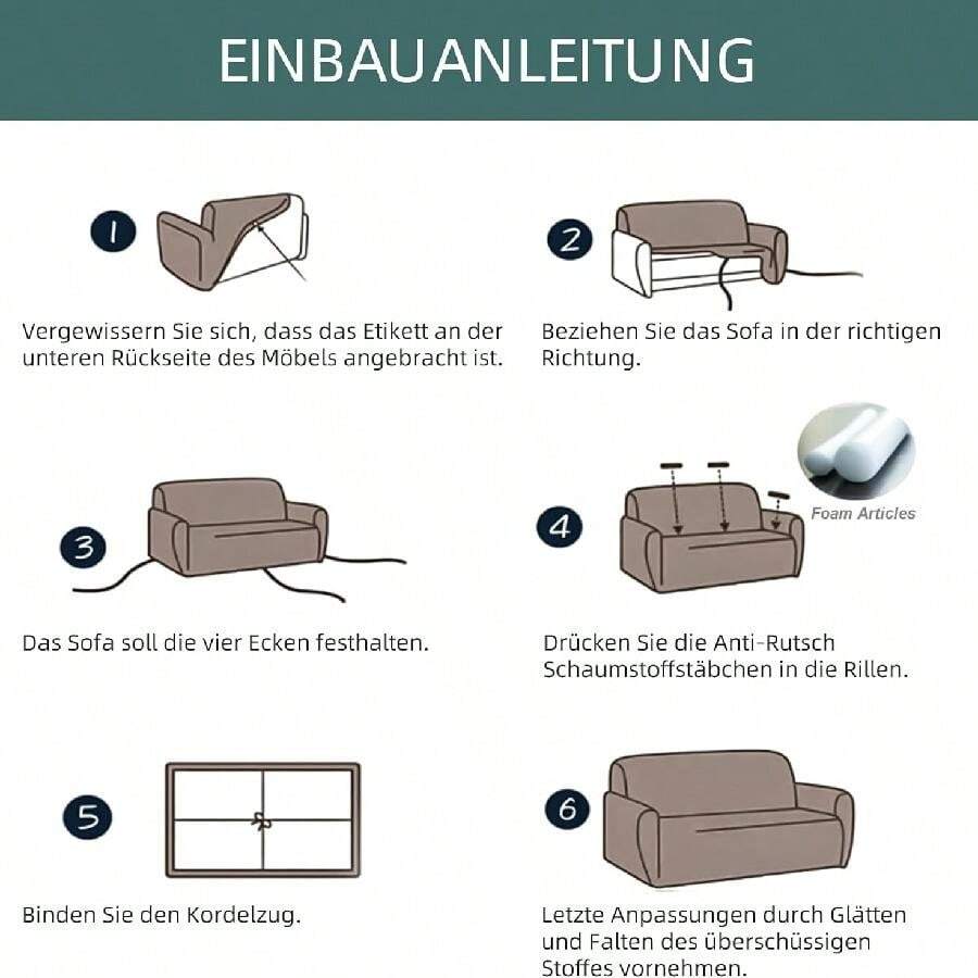 WONGS BEDDING Weihnachten Sofabezug 2 Sitzer, Elastisch Stretch Sofa