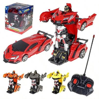 Carrinho de Controle Remoto Transformer Color Robo Transforma Carro