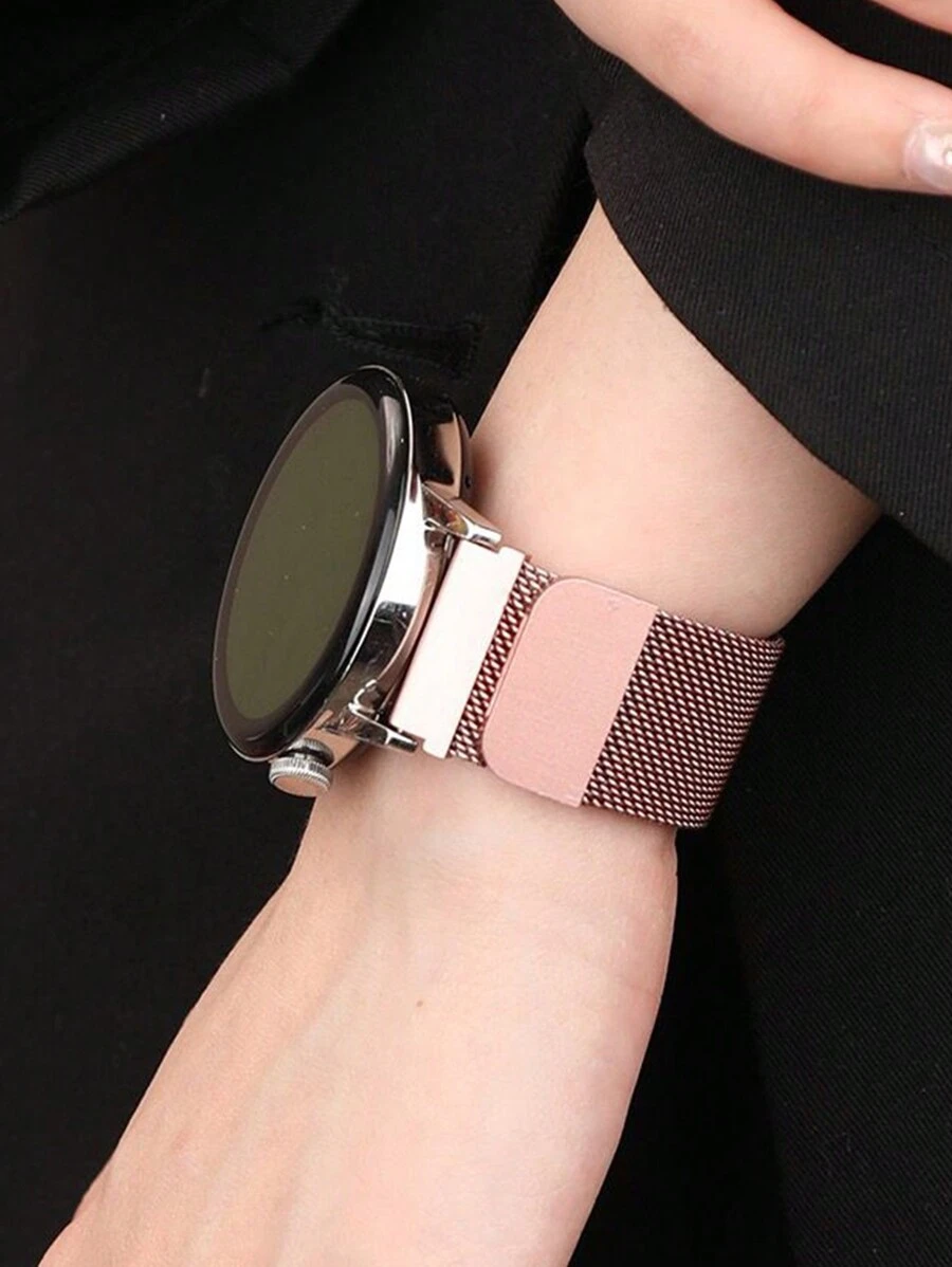 1pc 18mm 20mm 22mm Unisex Fashionable Stainless Steel Watch Band, Compatible With Samsung Watches, Colorful Variants, Suitable Compatible With Samsung Galaxy Watch 4/4 Classic 3 41mm 5/5Pro, Fits For GT/2/2e/Pro/3/3Pro Smartwatch Strap Accessories