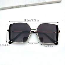 5入組2024新款防uv棕色太陽眼鏡,韓國風格女士高端ins超大型太陽眼鏡,時尚輕薄 - 彩色 - 查看 7