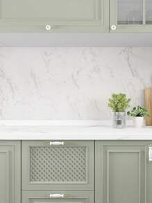 1 件复古高光泽大理石图案白色和灰色防水、防污、易清洁自粘墙纸墙贴适用于家庭装饰、橱柜、书桌、椅子、房间翻新、翻新贴纸可撕墙板、墙纸、壁纸、春季装饰品让您的家焕然一新、拉玛装饰贴纸 - 彩色 - 查看 4