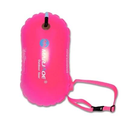 ANTSAY Boya de Natación Bolsa de Rafting Naranja, Agua Abierta Burbujas Flotantes Cinturón de Cintura Ajustable Flotador de Alta Visibilidad para Nadar, Deportes Acuáticos, Playa