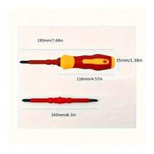 Newone 7 Pieces/Set Insulated Screwdriver Set Hand Tool Set Precision Magnetic Cross Recess For Home Electrician Repair - Red - View 5