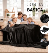 Cobija Basica Para Hogar Individual - Negro - Ver 4