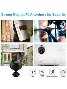 1 A9 Mini Wifi Camera, Hd 720p Wireless Ip Camera With Infrared Night Vision, Video Monitoring Security Camera For Smart Home, Sports Camera For Hiking, Biking, And Camping - Multicolor - View 10