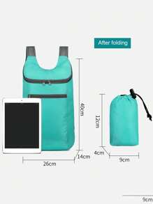 1pc Lightweight Waterproof Sports Backpack For Outdoor Activities - Foldable And Multi-Functional Storage Bag For Men And Women Bag For School School Accessories School Stuff - Blue - View 9