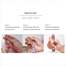 1pc Refillable Perfume Bottle Atomizer For Travel 5ml/0.17oz - Gold - View 7