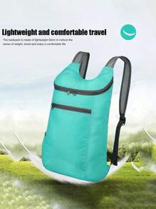 1pc Lightweight Waterproof Sports Backpack For Outdoor Activities - Foldable And Multi-Functional Storage Bag For Men And Women Bag For School School Accessories School Stuff - Blue - View 1