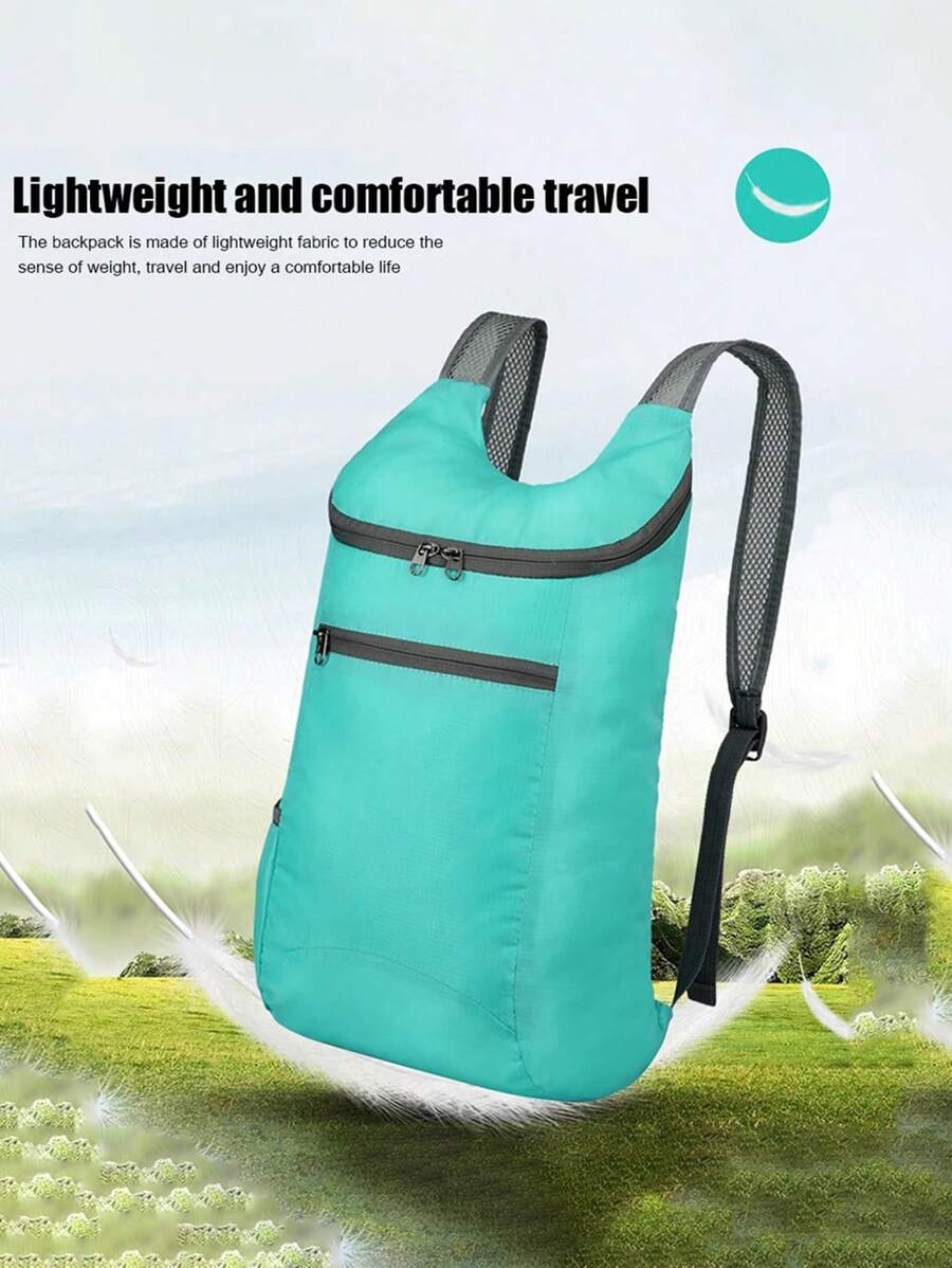 1pc Lightweight Waterproof Sports Backpack For Outdoor Activities - Foldable And Multi-Functional Storage Bag For Men And Women Bag For School School Accessories School Stuff - Blue - View 1