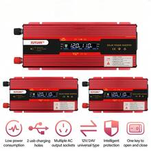 3000w 汽車電源逆變器瓦直流 12v 24v 至交流 110v 校正正弦波轉換器,太陽能逆變器 - 黑色 - 查看 3
