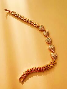 Esclava Pulsera de Mujer de Oro Pulsera Personalizada Grabado Corazon Acero Titanio Forever Color Dorado Regalo Mujer Novia Luckyly - Dorado - Ver 2