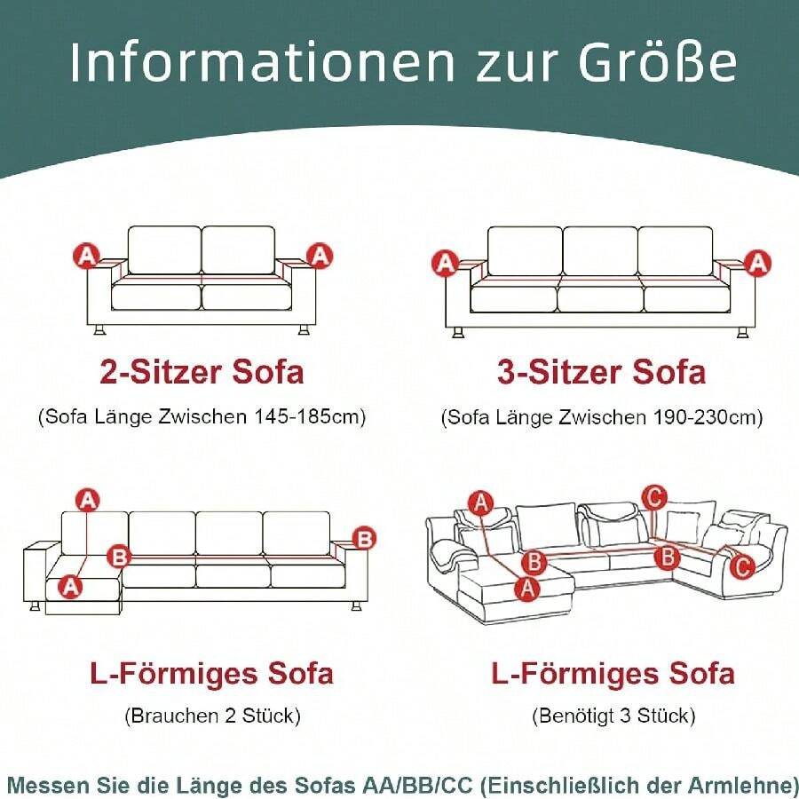 WONGS BEDDING Weihnachten Sofabezug 2 Sitzer, Elastisch Stretch Sofa