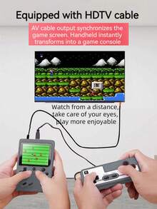 1 Pieza Consola De Juegos Portátil Manual Nueva Versión Clásica Retro Mini Macaron 400 Juegos Nostálgicos Rusos De Antaño - Gris - Ver 10