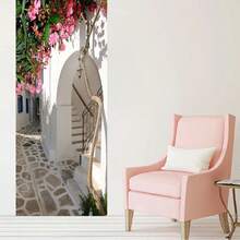 1入/2入自粘防水防髒門貼,北歐風格城市街景立體牆貼適用於室內/室外牆面、衣櫃、櫥櫃家居裝飾 - 彩色 - 查看 6