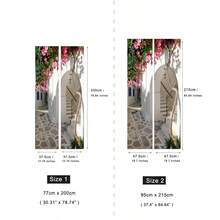 1入/2入自粘防水防髒門貼,北歐風格城市街景立體牆貼適用於室內/室外牆面、衣櫃、櫥櫃家居裝飾 - 彩色 - 查看 2