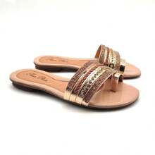 Women Flat Sandals - 米色 - 查看 2