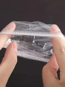 100pcs/Set Disposable Plastic Waterproof Ear Cover Bath Shower Salon Caps Ear Protector Cover One-Off Earmuffs Hair Dyeing Tools(There May Be 1-3 Errors In The Quantity)