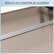 Outsunny Tejadillo de Protección 75x100 cm Marquesina Exterior para Puertas y Ventanas contra Sol y Lluvia con Soporte de Aleación de Aluminio - Marrón - Ver 8