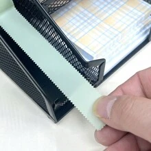 1pc Multi-Functional Metal Pen Holder, Grid Storage Box, Iron Wire Creative Student Desk Organizer Box - Black - View 5