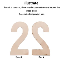 12英寸大號空白木質數字8,未完成的木片招牌板,diy工藝用木質數字,適用於牆壁裝飾,畫畫,婚禮生日派對裝飾,房間家飾 - 8 - 查看 11