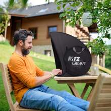 RitzGear Laptop Sun Shade For 17" Computer, Tablet & Smartphone, Portable Anti-Glare Screen, Portable Compact Anti-Glare Screen Hood, Tent & Carry Case , Light Reflective Shield & Waterproof Privacy Cover For Working Outside - màu đen - Xem 5