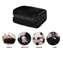 Cobija Basica Para Hogar Individual - Negro - Ver 5