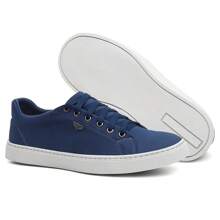 tenis masculino Sola Reta Lançamento Skatista Confortável - Azul - Visão 4