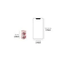 1 Roll Japanese Paper Washi Tape, Simple Ins Style Floral Design Journal Tape - Pink - View 2