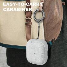 适用于 1/2、 Pro、 Pro2、 3、 4 的保护壳,TPU 仿皮保护壳,外观精美,带钥匙扣,提供全面保护 - 白色 - 查看 5