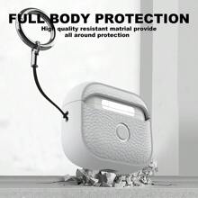 适用于 1/2、 Pro、 Pro2、 3、 4 的保护壳,TPU 仿皮保护壳,外观精美,带钥匙扣,提供全面保护 - 白色 - 查看 3