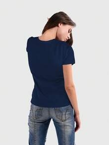 Women T-Shirts - Màu xanh hải quân - Xem 2