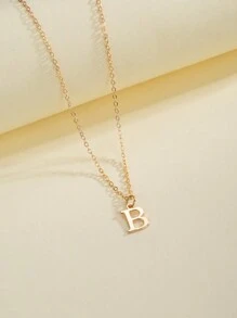 1pc Simplicity And Fashion Women's Alloy 26 English Initial Pendant Necklace - Yellow Gold - View 10